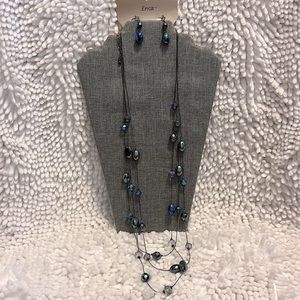 New Erica multi strand Necklace and Earring Set